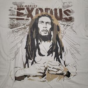 Zion Rootswear Bob Marley "Exodus" SS Cream Unisex Tee - Size 2X